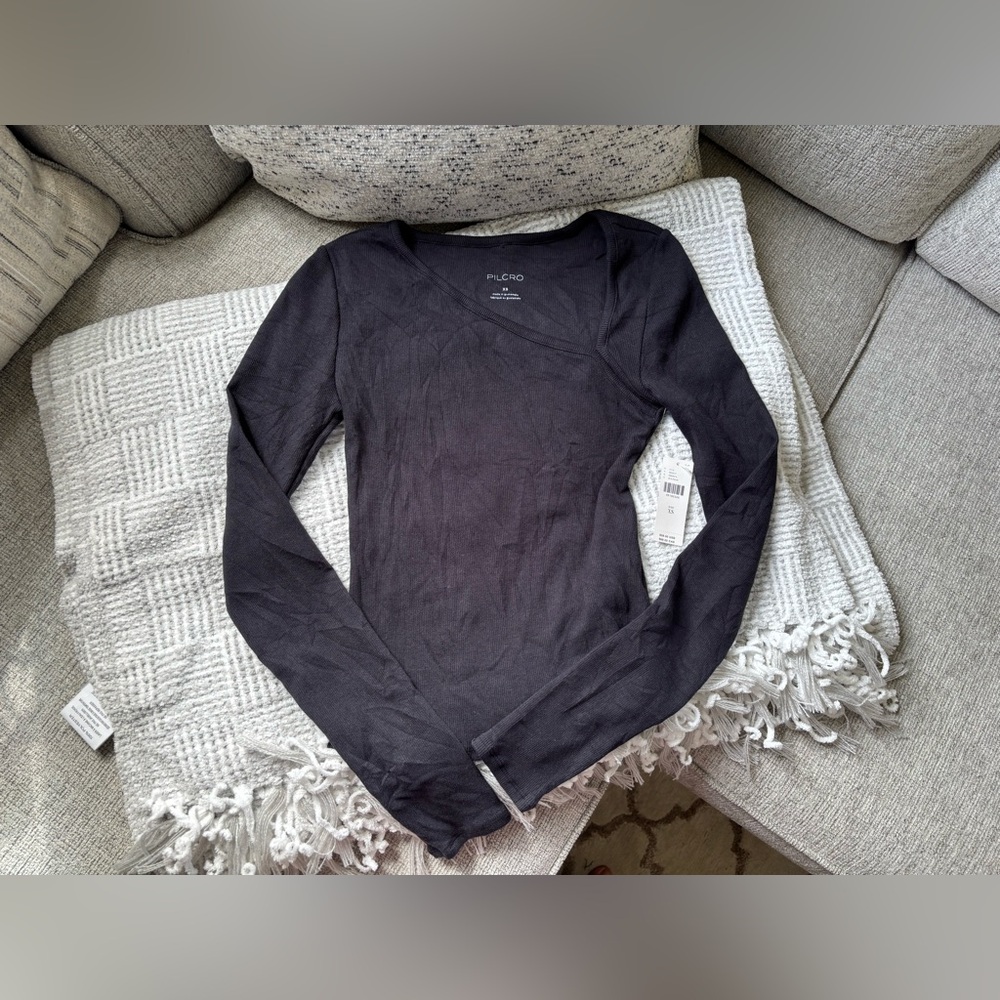 Anthropologie Black Long Sleeve Tee